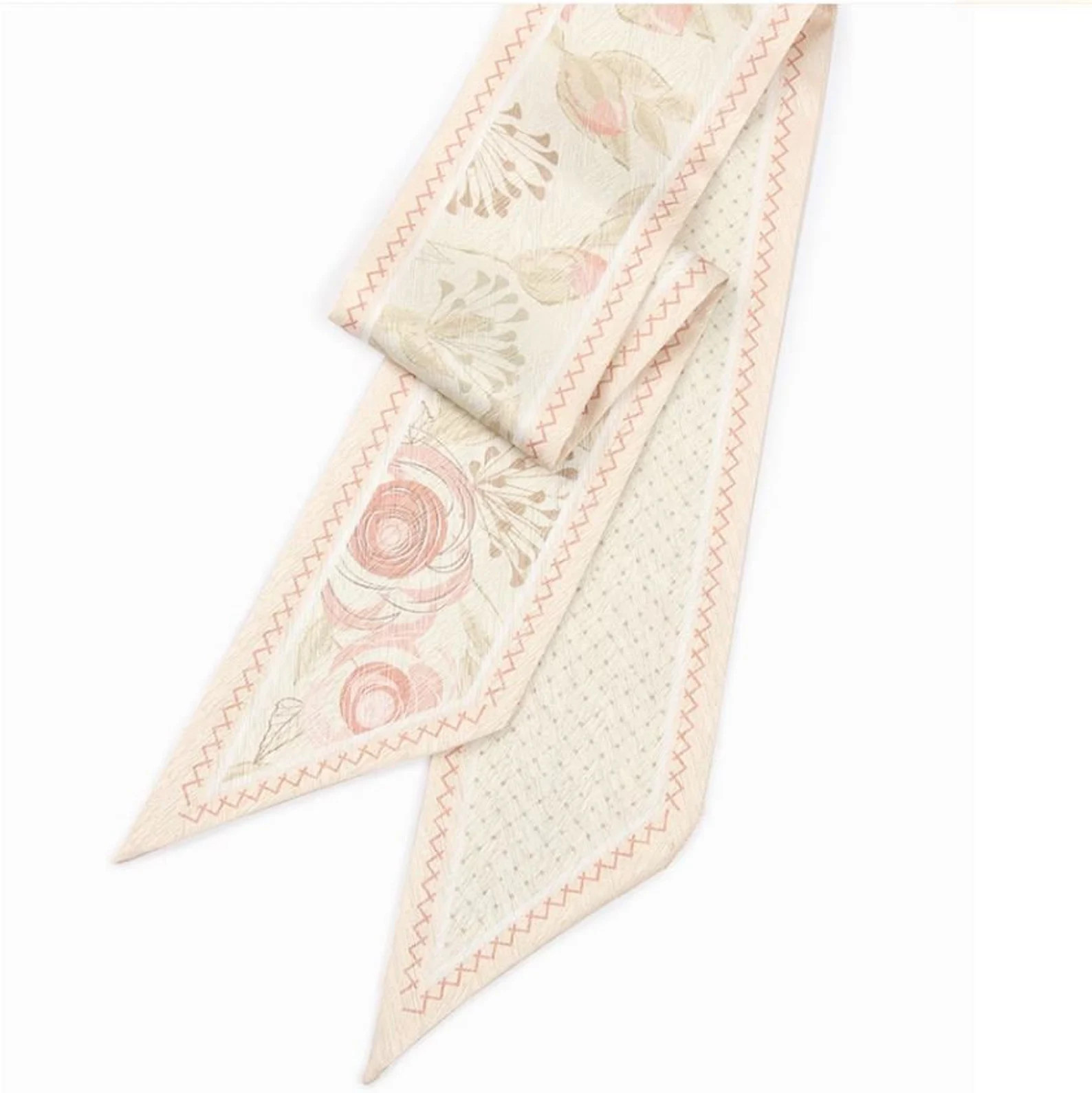 Pink Rose Long Hangbag Scarf, Pink Floral  Neck Scarf, Silk Narrow Long Scarf with flower design ... | Etsy (UK)