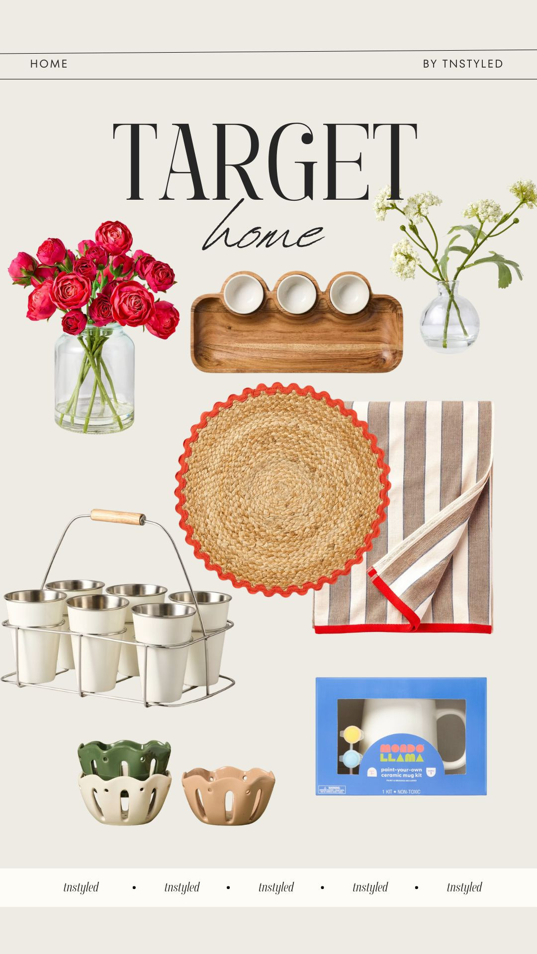 @target home finds | artificial flowers, serving bowls, mug painting kit, sour cream caddy, beach towels, wooden dip platter, kitchen finds, home decor 

 #LTKmomlife #LTKHome