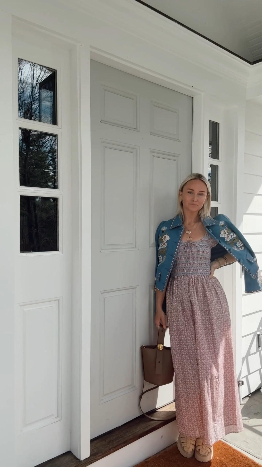 Always been a fan of a statement jacket, especially for spring. I wore this one over the weekend with a dress for an Easter egg hunt and lunch earlier in the day and errands and mass and dinner for later in the day. Linked a ton of fun spring jackets here!

I also just received the most beautiful compass pendant from @haverhill. The four smaller birthstones are my kids and the middle is for me. (To my husband- we will get you in the next one 😂) I can’t tell you how many people have already asked be about it 💕 If you need a special gift idea for Mother’s Day- this is it! And they are running a Mother’s Day promo with 25% off sitewide!