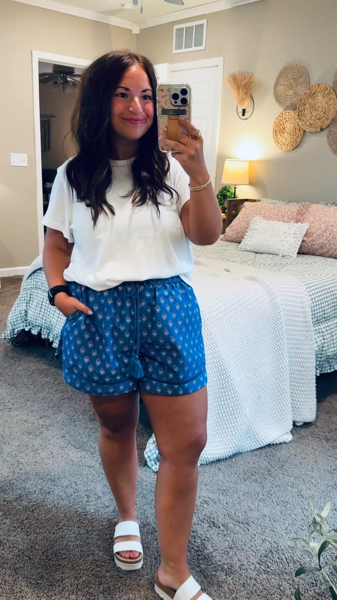 Obsessed with this floral collection from Target! 🌷 The lightweight fabric, feminine details, and mix-and-match versatility make these pieces easy to style whether you choose the shorts or the maxi skirt. So chic for summer events and special occasions! ✨


sandals: fit true to size // wearing a 5
shorts: fit true to size // wearing a large
tee: fits true to size // wearing a large 

 #LTKootd #LTKMidsize