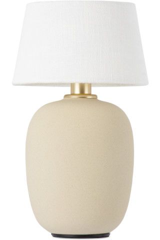 Off-White Ceramic Portable Torso Table Lamp | SSENSE