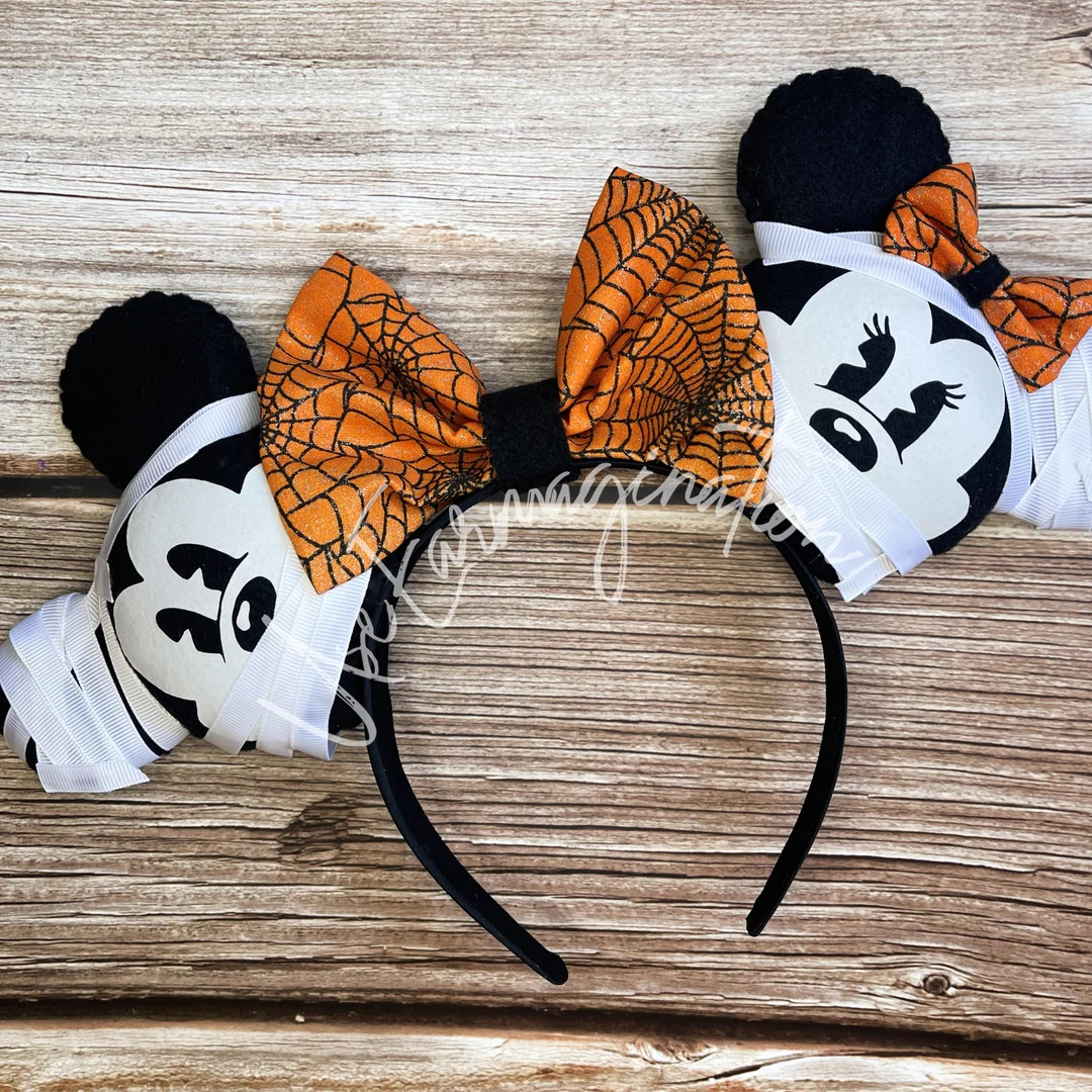 Glow in the Dark Mummy Mouse Ears - Etsy | Etsy (US)