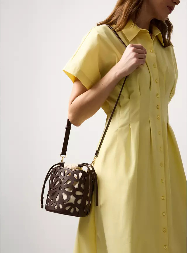Chocolate Cutwork Bucket Shoulder Bag One Size | Tu Clothing