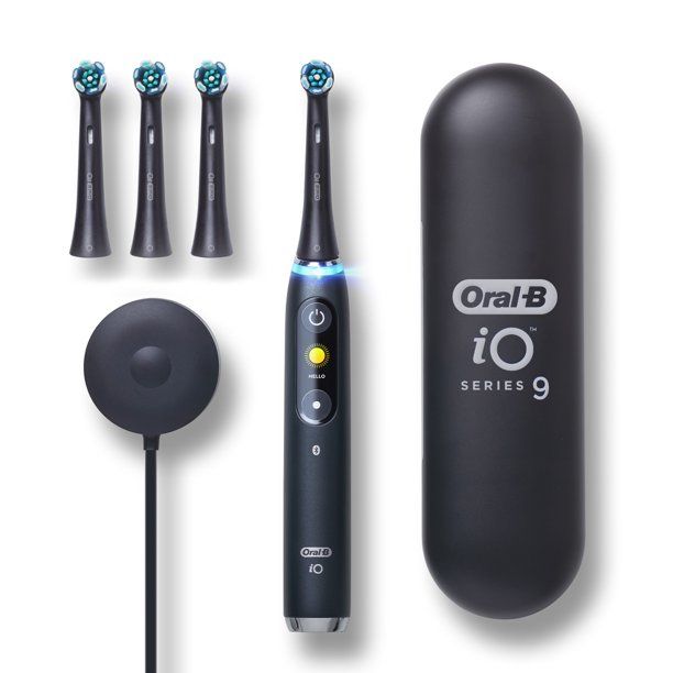Oral-B iO Series 9 Electric Toothbrush with 4 Brush Heads, Black Onyx - Walmart.com | Walmart (US)