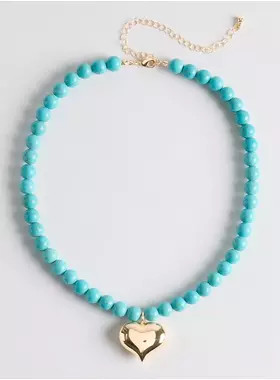 Beaded Puffy Heart Necklace | Torrid (US & Canada)