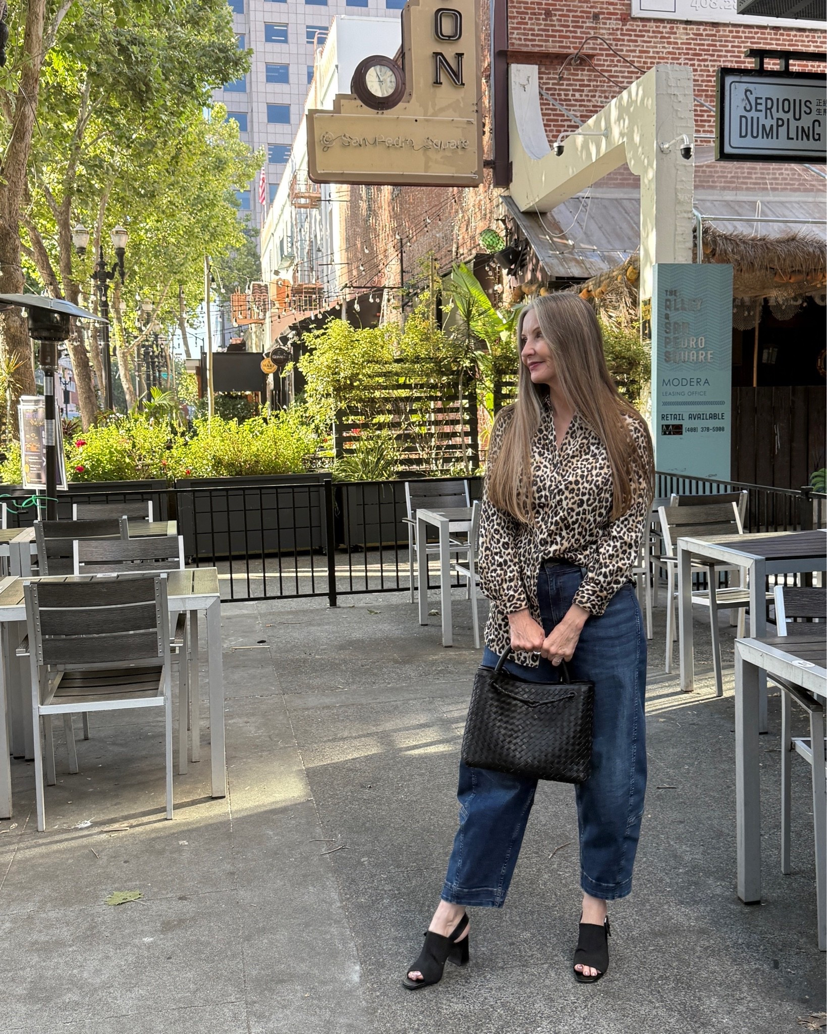 Outfit of the day, leopard, barrel jeans, leather bag. #summertofall #ootd #barreljeans #midsizestyle #size10 #leatherbag #coolstyleover40

#LTKootd #LTKdayinmylife #LTKOver40