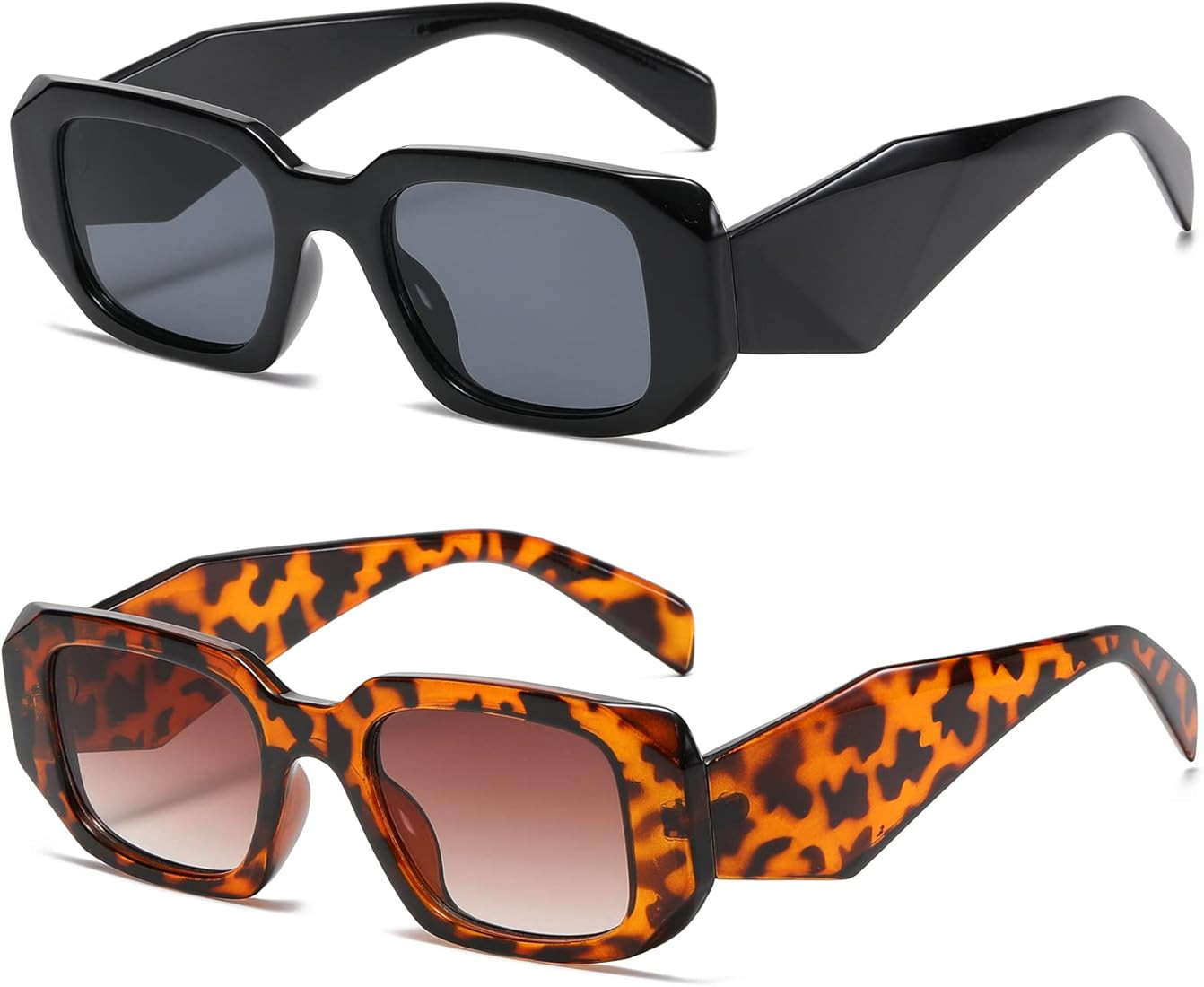 Trendy Rectangle Sunglasses for Women Retro Sunglasses Driving Glasses UV400 Protection Narrow Squar | Amazon (US)