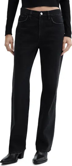 Mid Rise Straight Leg Jeans | Black Jeans Outfit | Spring Outfits | Spring Fashion  | Nordstrom