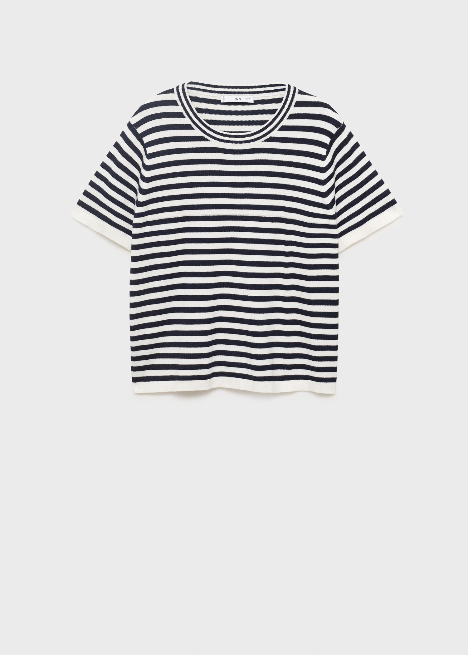 Pull-over rayures manches courtes - Femme | MANGO France métropolitaine | Mango EU