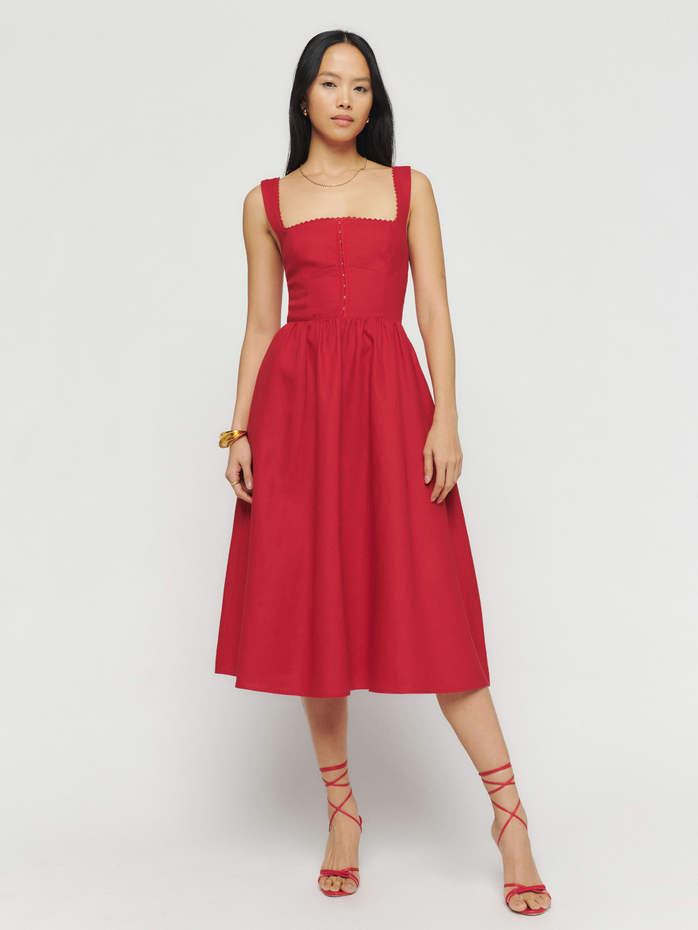 Tagliatelle Linen Dress | Reformation (Global)