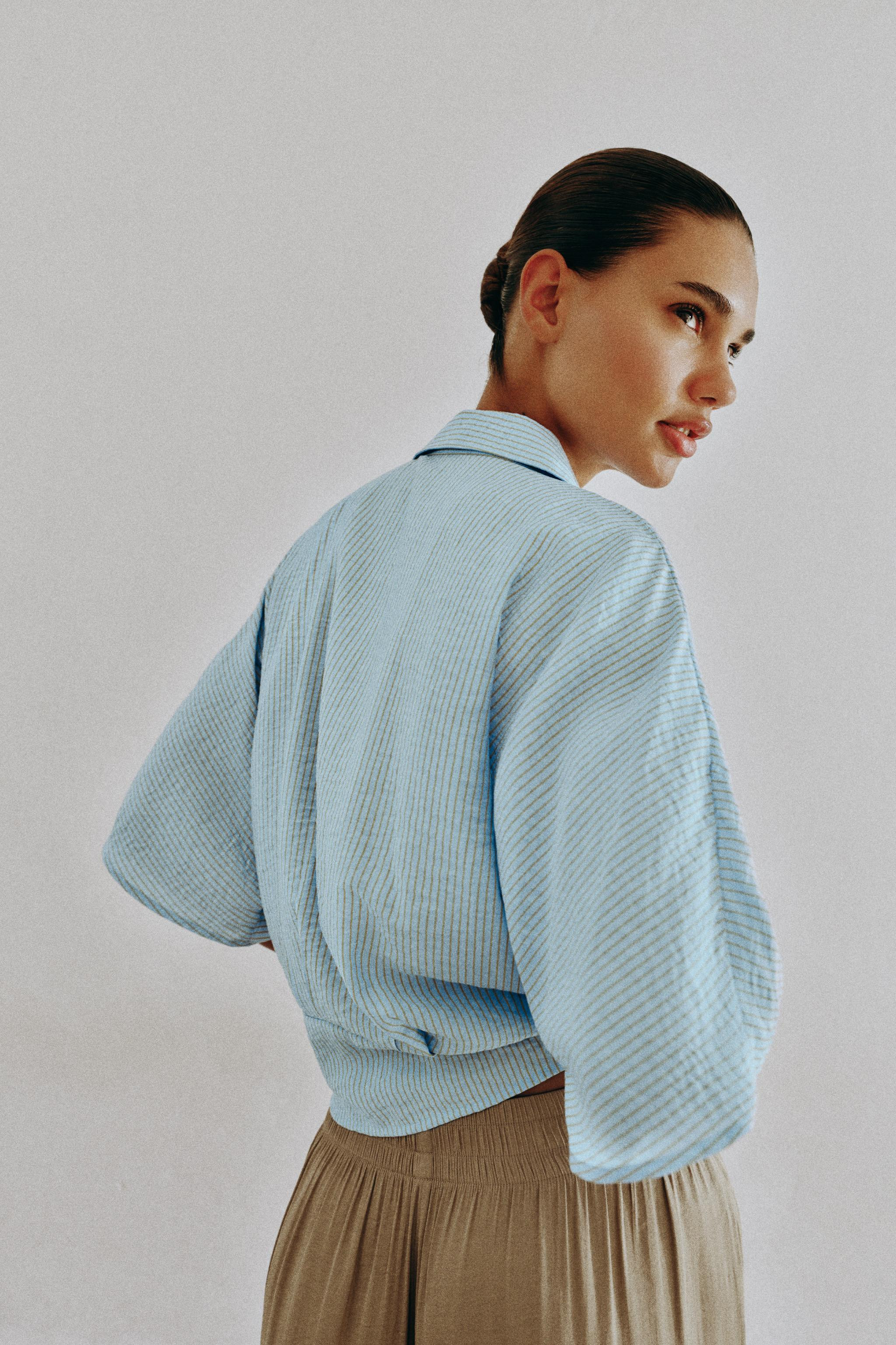 STRIPED SHIRT WITH KNOT | Zara UK