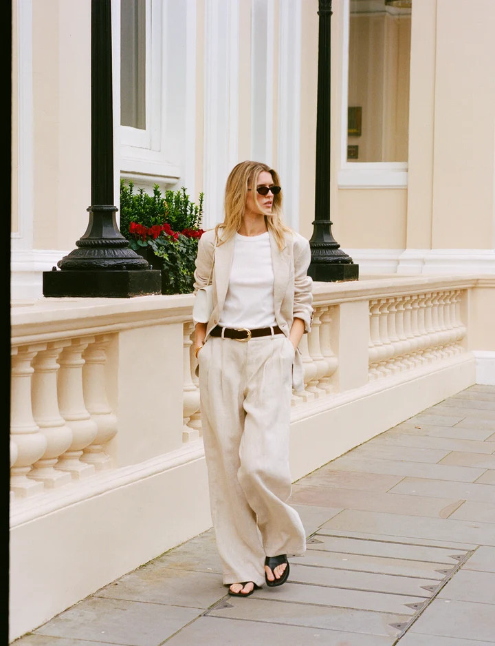 Rampling Trouser: Linen, Oatmeal | With Nothing Underneath