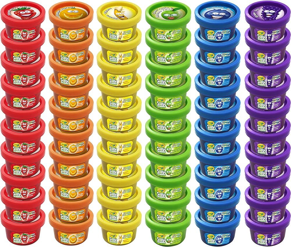 Crayola Dough - Silly Scents | 60x1oz Scented Play Dough Tubs in 6 Bright Colors & Scents | Party... | Amazon (US)