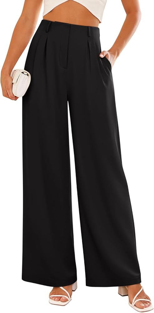 NIMIN Womens Wide Leg Work Pants Business Casual Outfits High Waisted Dress Pants 2026 Office Sla... | Amazon (US)