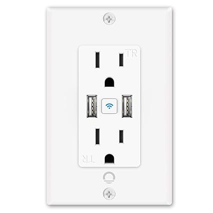 Smart Outlet with 2 USB Ports,Lumary Smart Outlet in Wall Works with Alexa & Google Assistant,15 ... | Amazon (US)