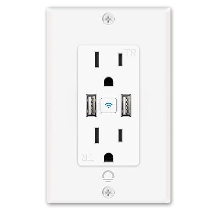 Smart Outlet with 2 USB Ports,Lumary Smart Outlet in Wall Works with Alexa & Google Assistant,15 ... | Amazon (US)