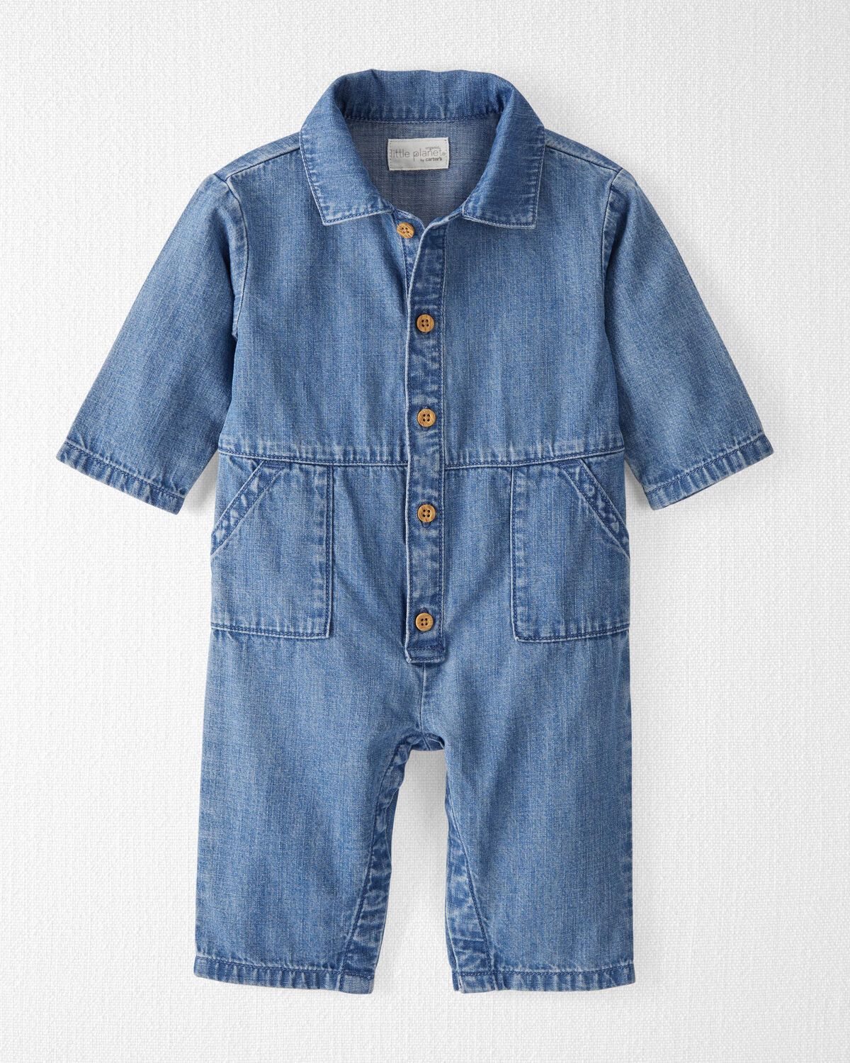 Baby Organic Cotton Chambray Jumpsuit - Little Planet | Carter's | Carter's Inc