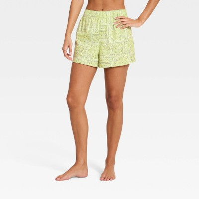 Women's Boxer Pajama Shorts 3.25"- Wild Fable™ Light Green XXS | Target