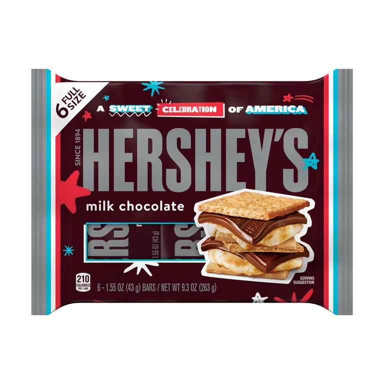 Hershey's Milk Chocolate Candy Bars, 1.55 oz (6 Count) | Walmart (US)