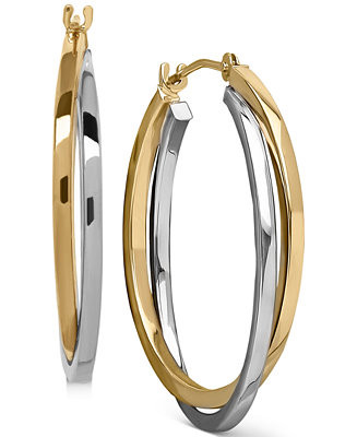 Intertwined Hoop Earrings in 14k Gold | Macy's