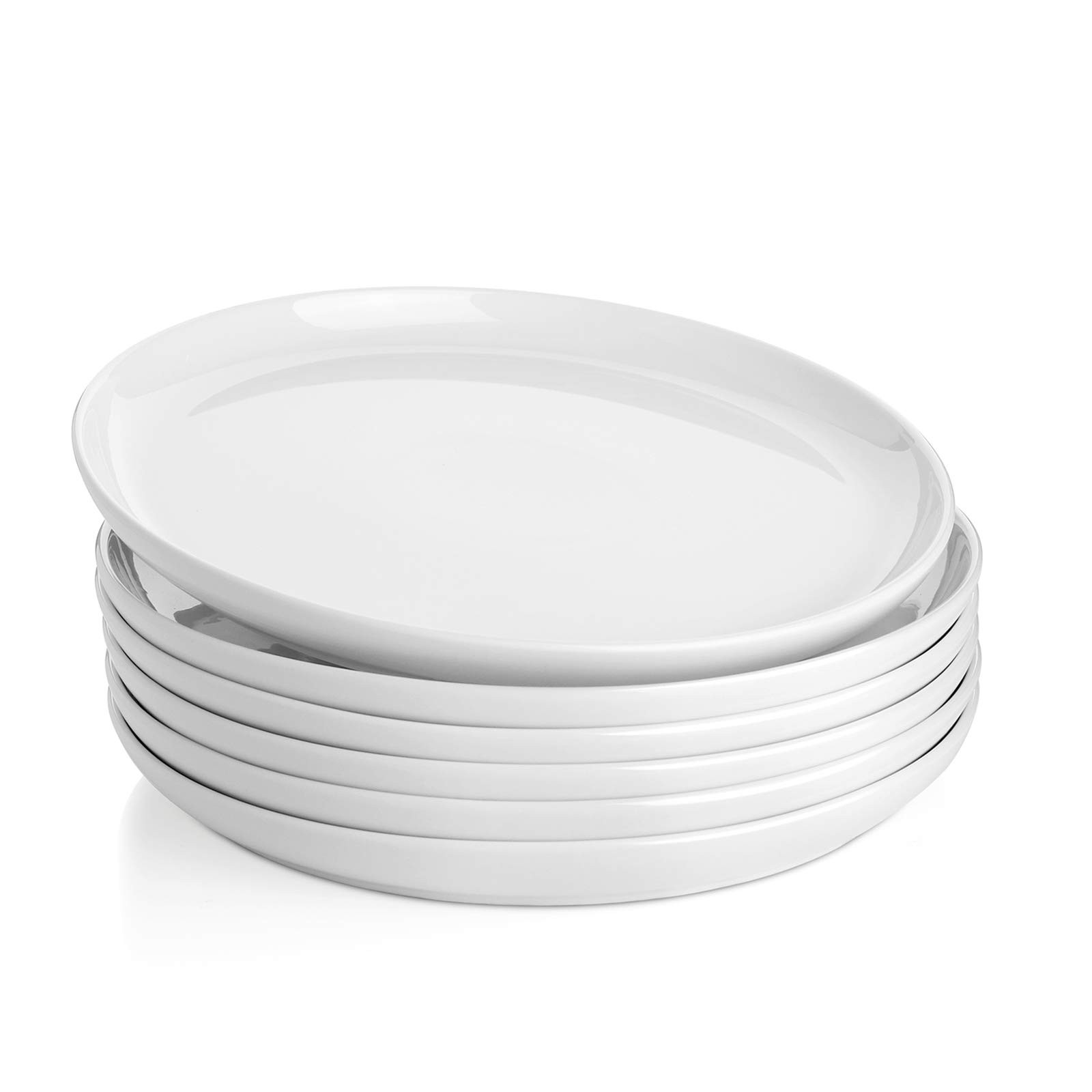 Sweese 154.001 Porcelain Round Dinner Plates - 10 Inch - Set of 6, White | Amazon (US)