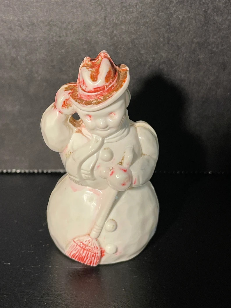 Vintage Celluloid Snowman Christmas Decoration | Etsy | Etsy (US)