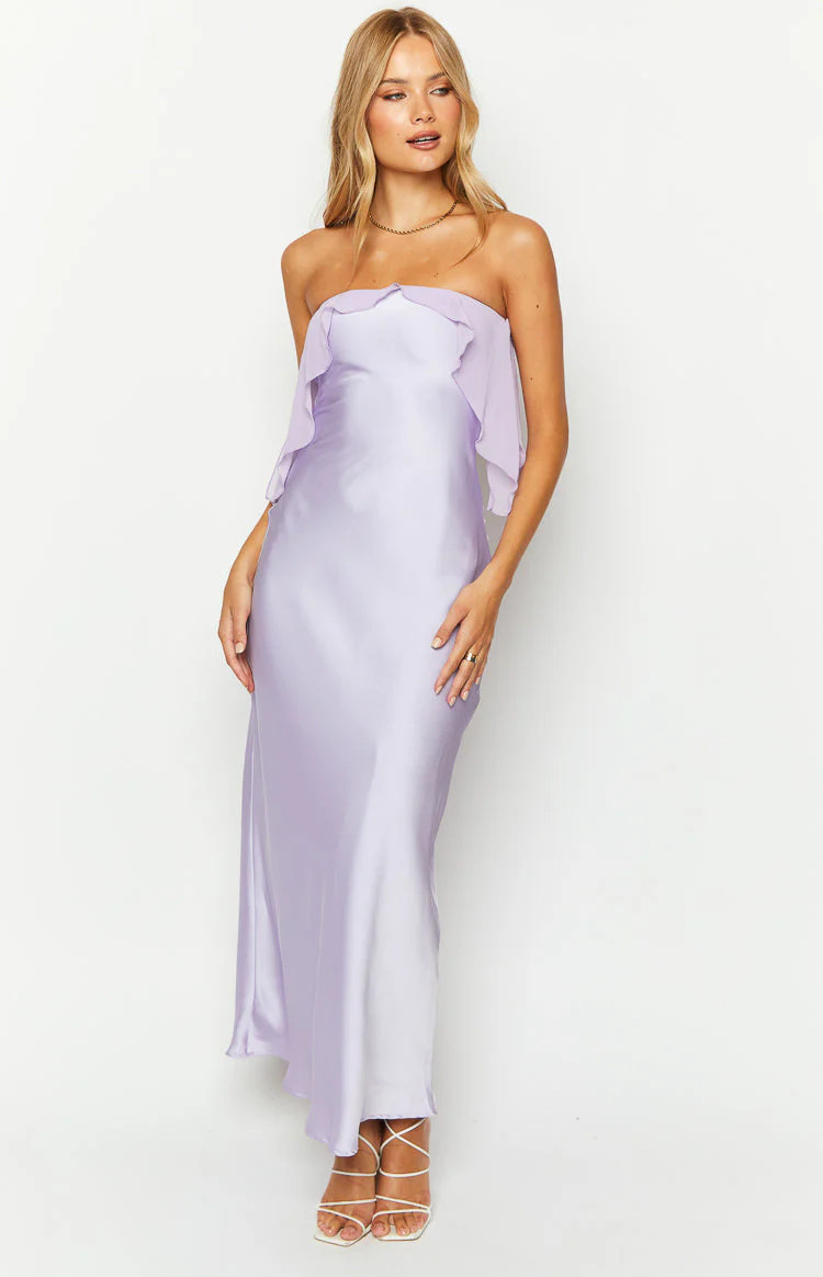 Faylinn Purple Strapless Maxi Dress | Beginning Boutique (US)
