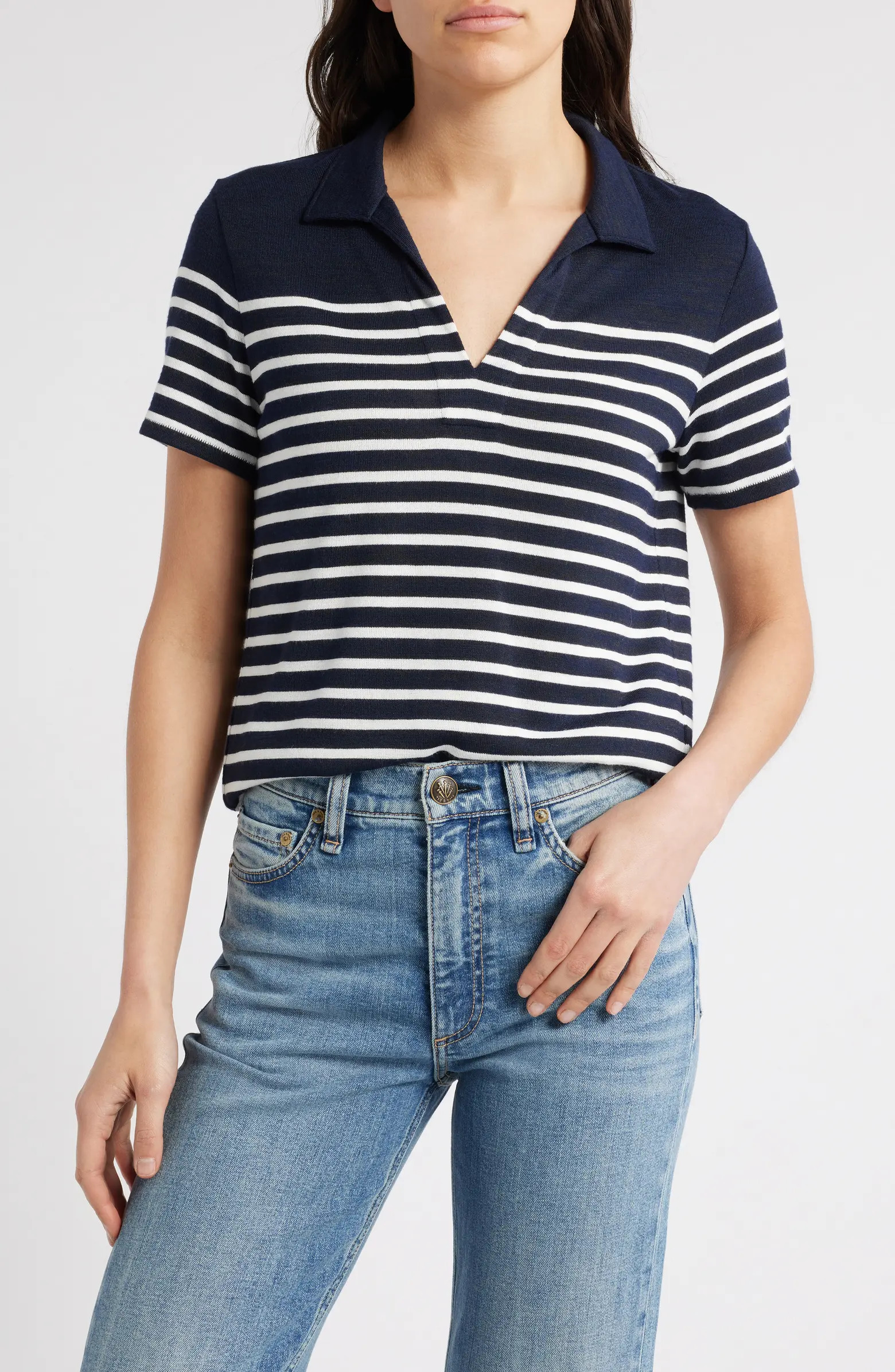 Stripe Knit Polo | Nordstrom Rack