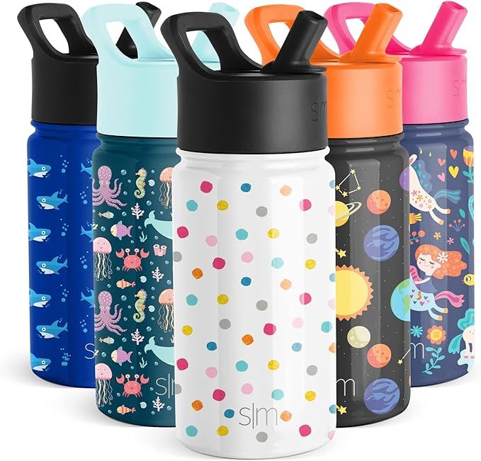 Amazon.com: Simple Modern Kids Water Bottle with Straw Lid | Insulated Stainless Steel Reusable T... | Amazon (US)