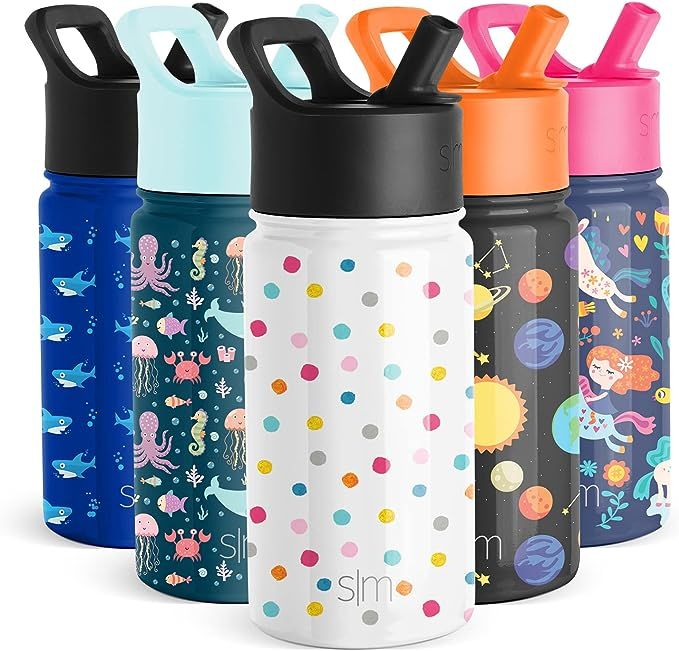 Amazon.com: Simple Modern Kids Water Bottle with Straw Lid | Insulated Stainless Steel Reusable T... | Amazon (US)