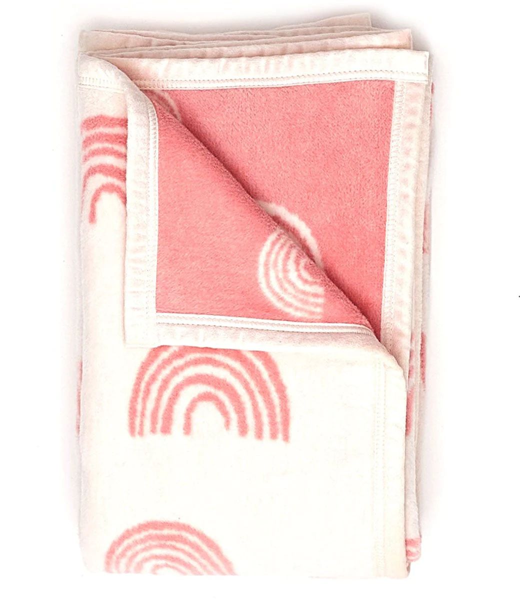 Pink Rainbows Midi Blanket by Danielle Moss | ChappyWrap