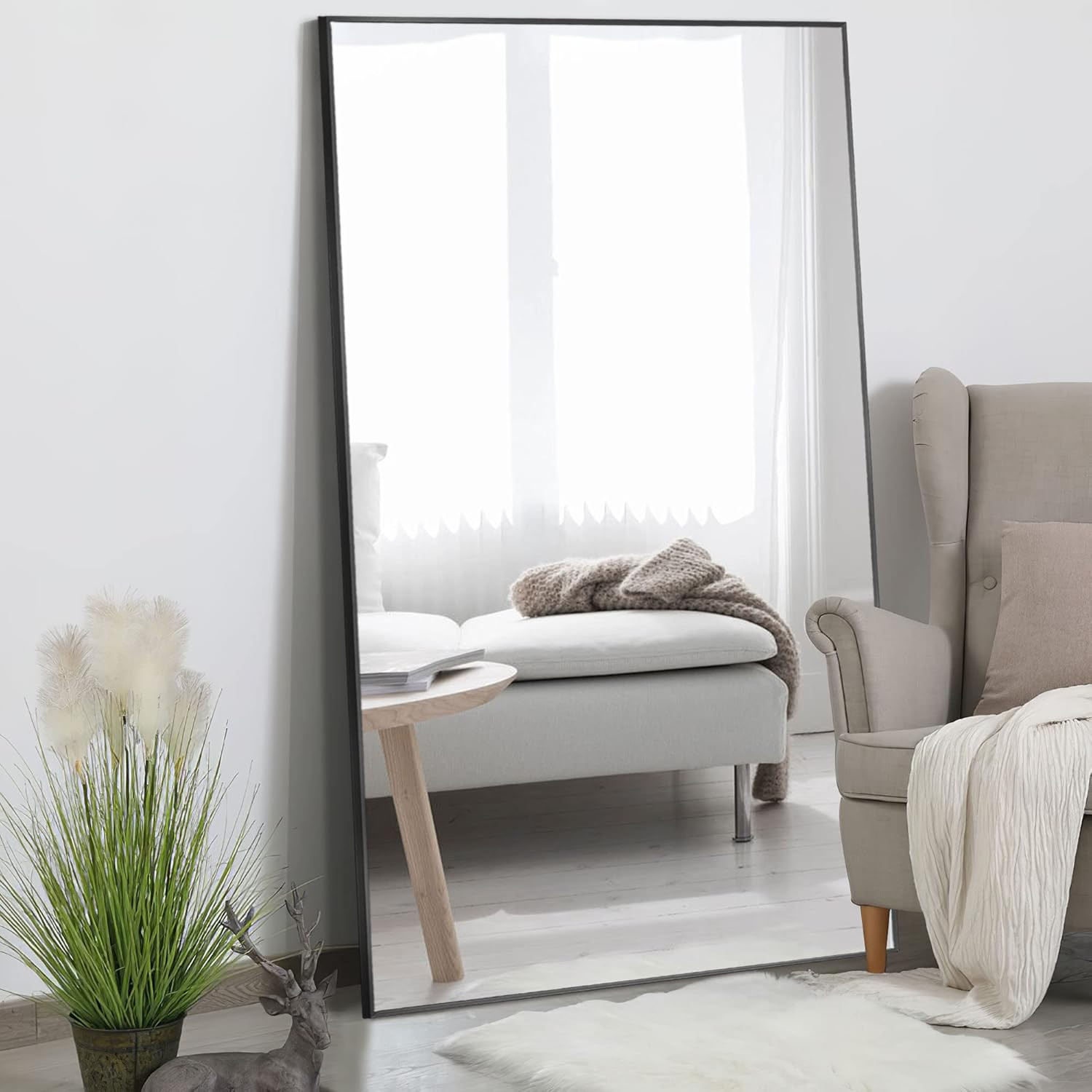 NeuType Full Length Mirror 71"x32" Large Full Body Mirror for Bedroom Floor Mirror Wall-Mounted M... | Amazon (US)