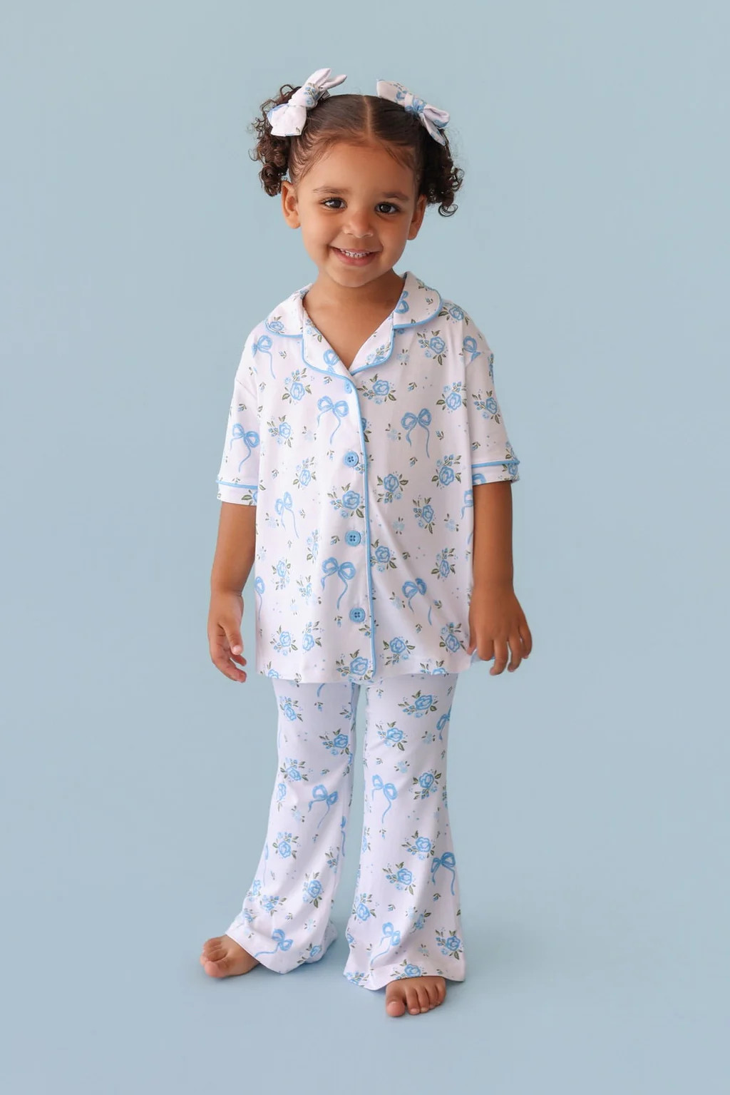 POWDER BLUE POSIE DREAM GIRL'S FLARE SET | Dream Big Little