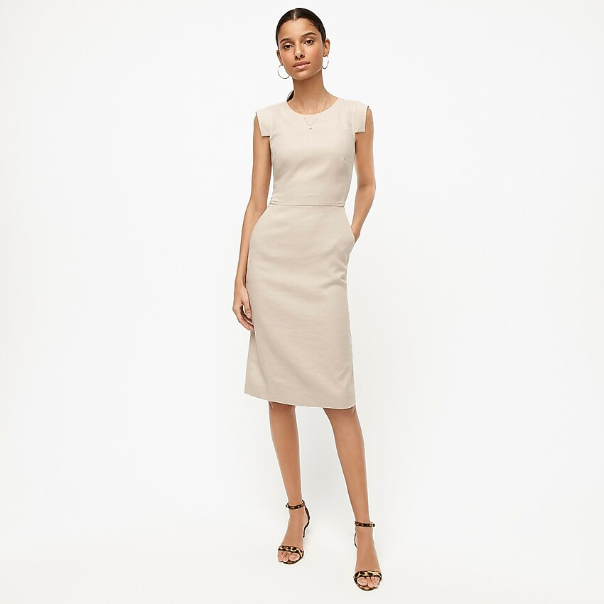 Resume dress in stretch linen | J. Crew US