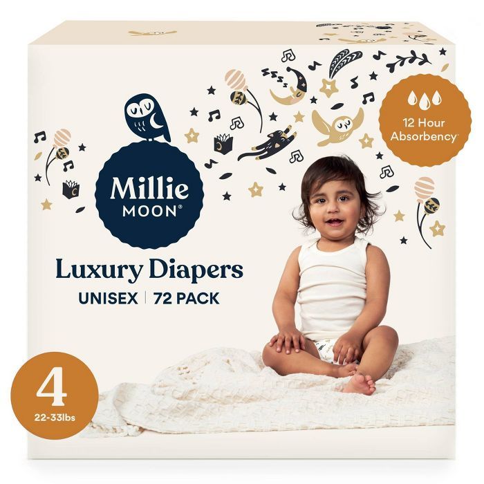 Millie Moon Luxury Diapers - (Select Size and Count) | Target