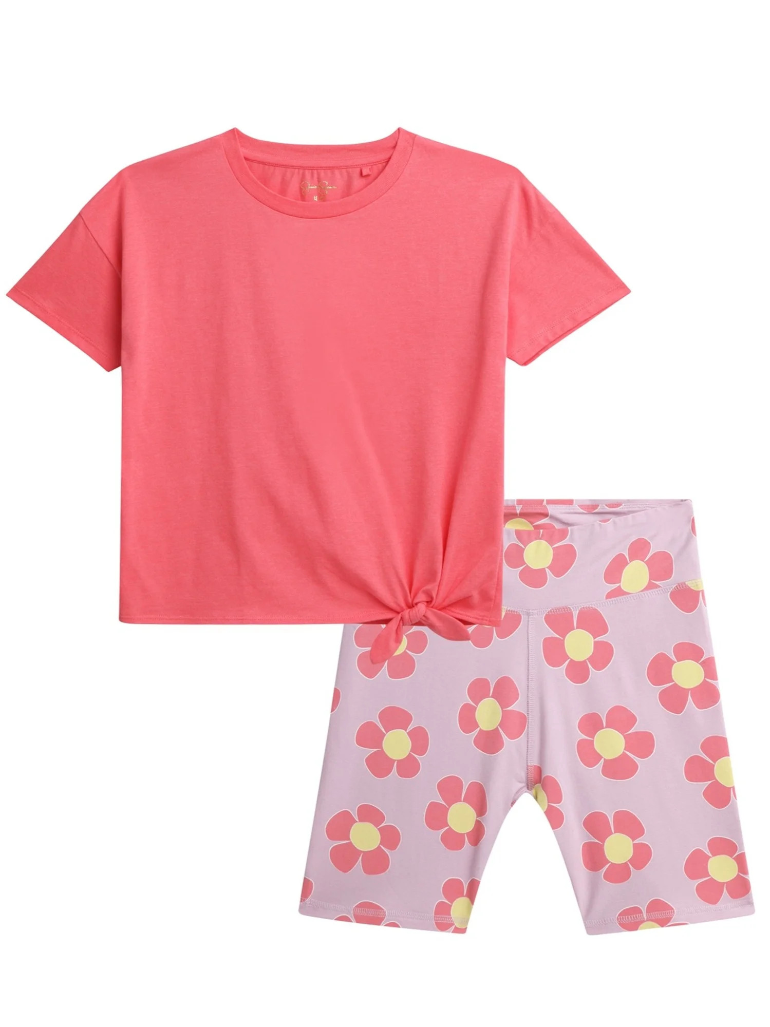 Boy Girl's Tracksuit Sets 2 Piece Outfits Letter Print Vacation Tee Top and Drawstring Waist Shor... | Walmart (US)