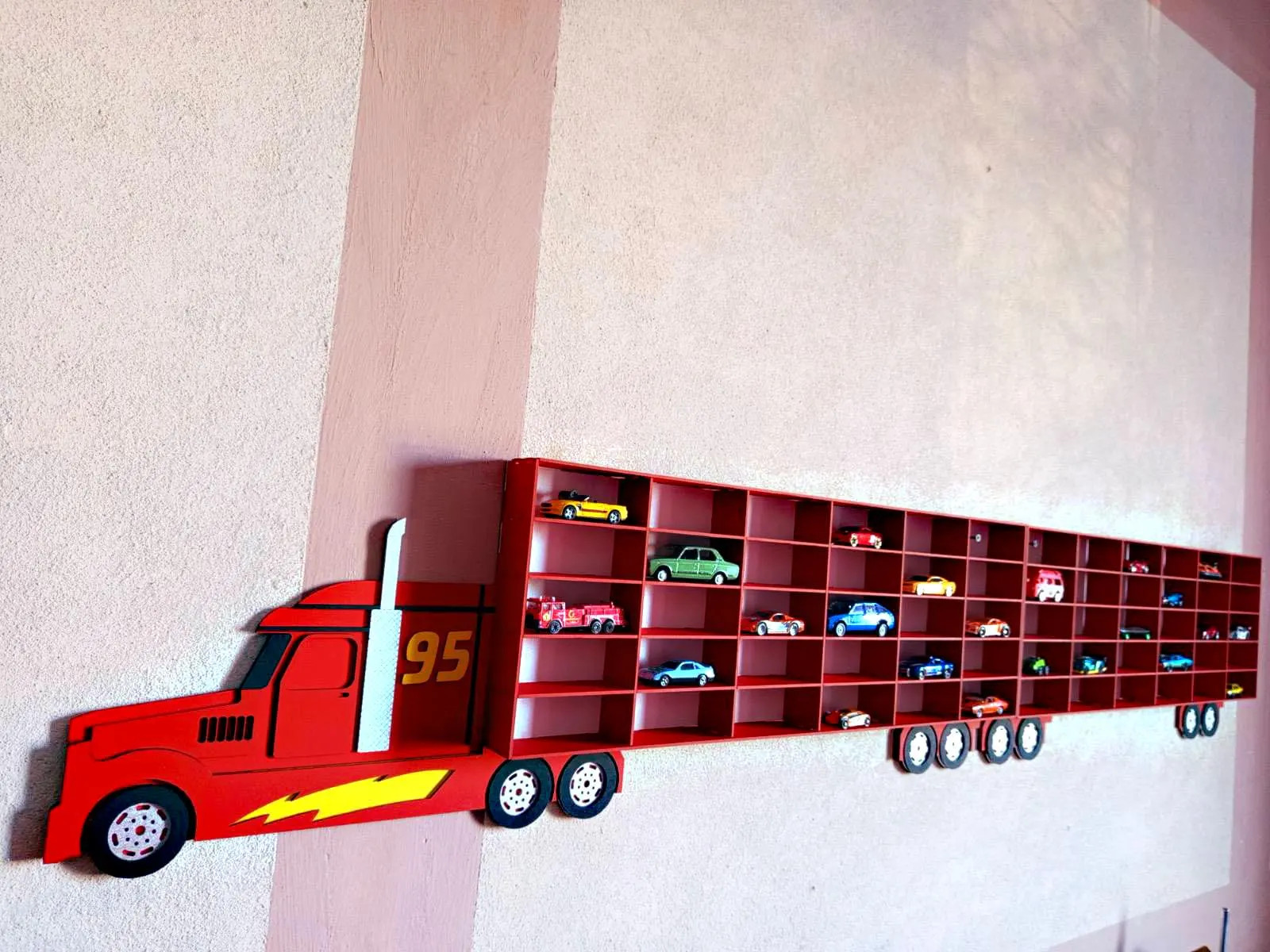 Mack truck shelf Car storage Laige cell size Gift for grandson Display wooden shelf Car lover gift Birthday presents Toddler boy gift | Etsy (Global)