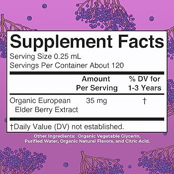 MaryRuth Organics Toddler Elderberry Syrup, USDA Organic Elderberry, Sugar Free Kids Immune Suppo... | Amazon (US)