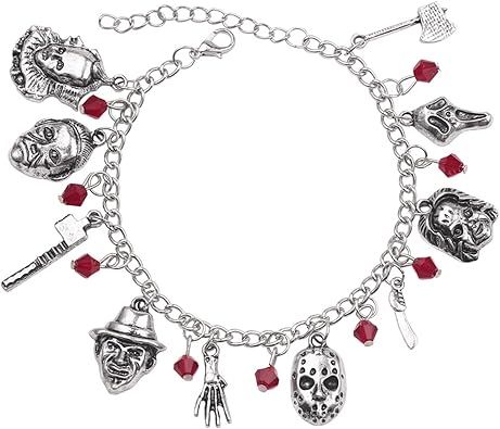 Halloween Scary Charm Bracelet, Scary Cosplay Costume Jewelry Collection, Horror Ghost Jewelry Gi... | Amazon (US)