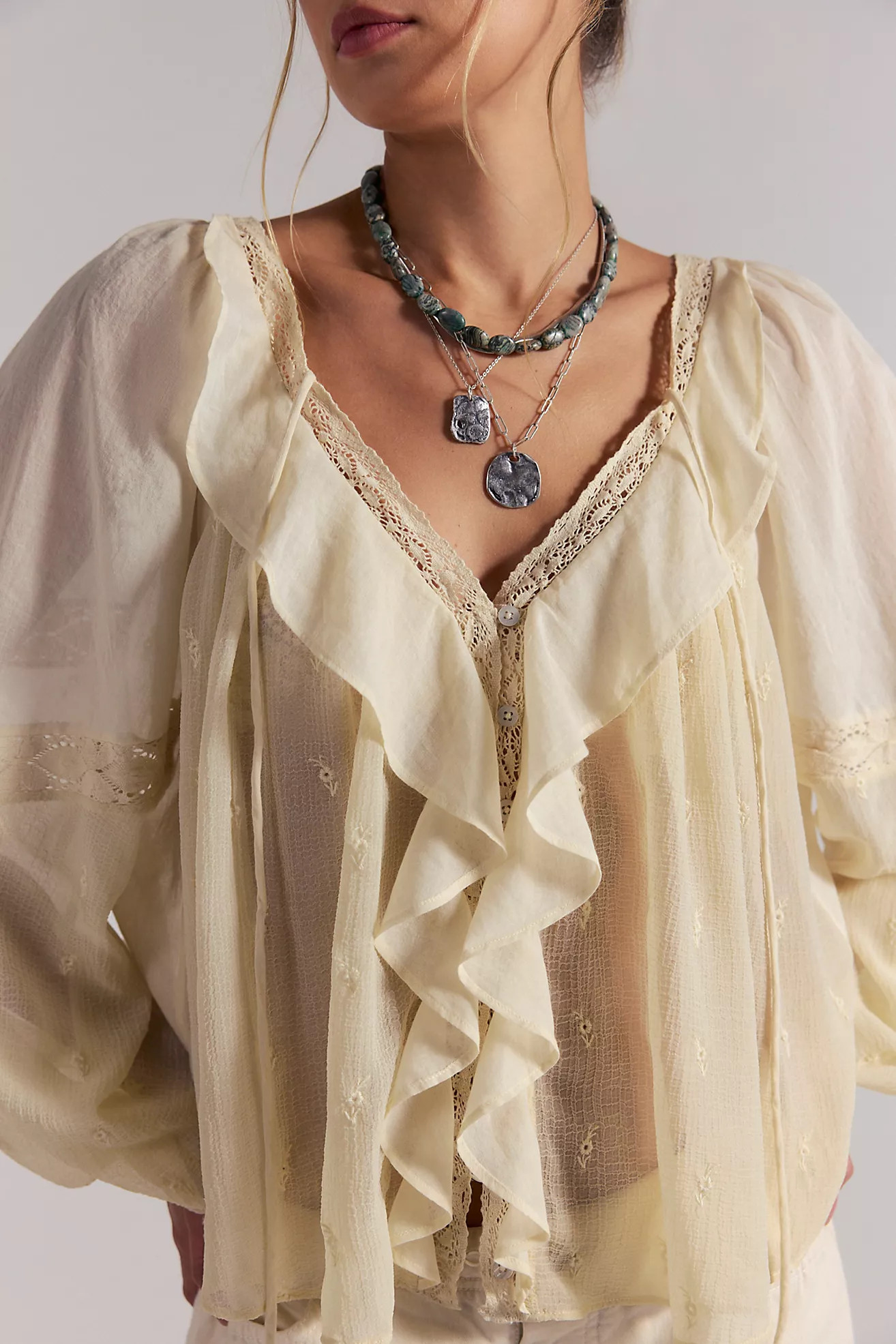 Estelle Chiffon Blouse | Free People (Global - UK&FR Excluded)