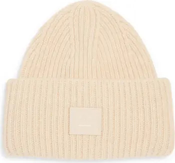 Acne Studios Pansy Face Patch Rib Wool Beanie | Nordstrom | Nordstrom
