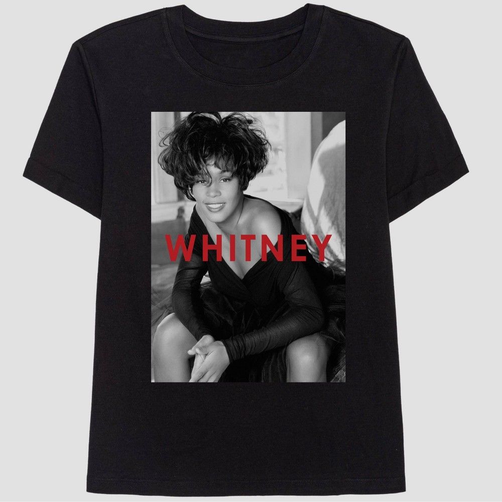 Men's Whitney Houston Short Sleeve Graphic T-Shirt - Black S | Target