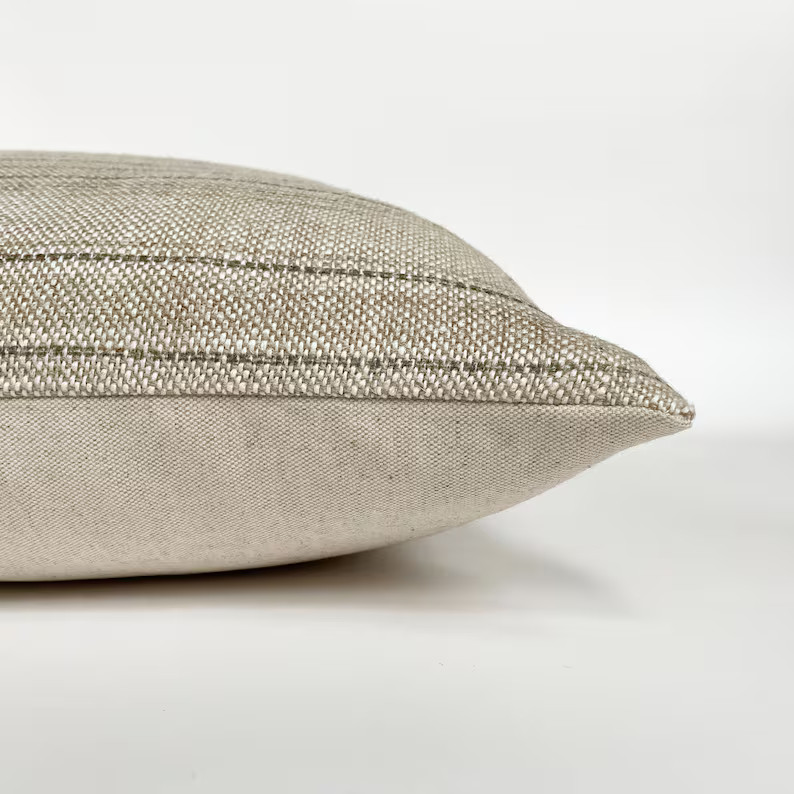 Sand Beige Pillow Cover Cotton Linen Blend Designer Cushion Case Sofa Throw Pillow Simplistic Con... | Etsy (US)