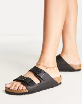 Birkenstock – Arizona – Flache Sandalen in Schwarz | ASOS (Global)