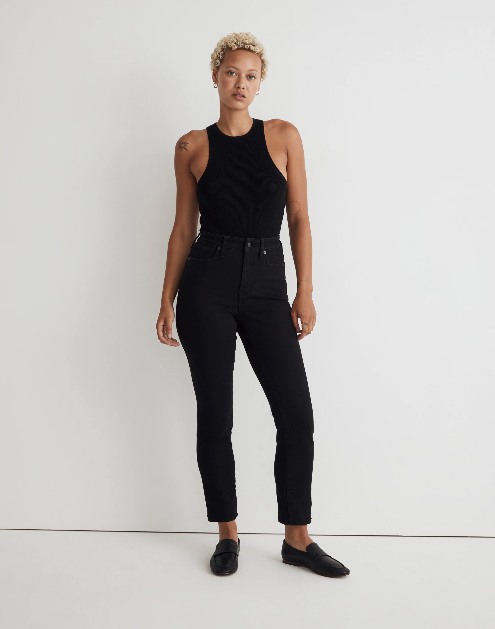 Curvy Stovepipe Jeans in Black Rinse Wash | Madewell