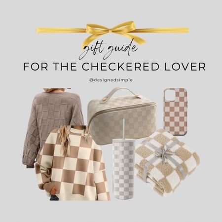 Great gifts for the checkered lover! Checkered everything is so trendy right now! 

checkered sweater, checkered makeup bag, checkered tumbler, checkered blanket, checkered phone case, gifts for her, gifts for teen 

#LTKbeauty #LTKGiftGuide #LTKstyletip