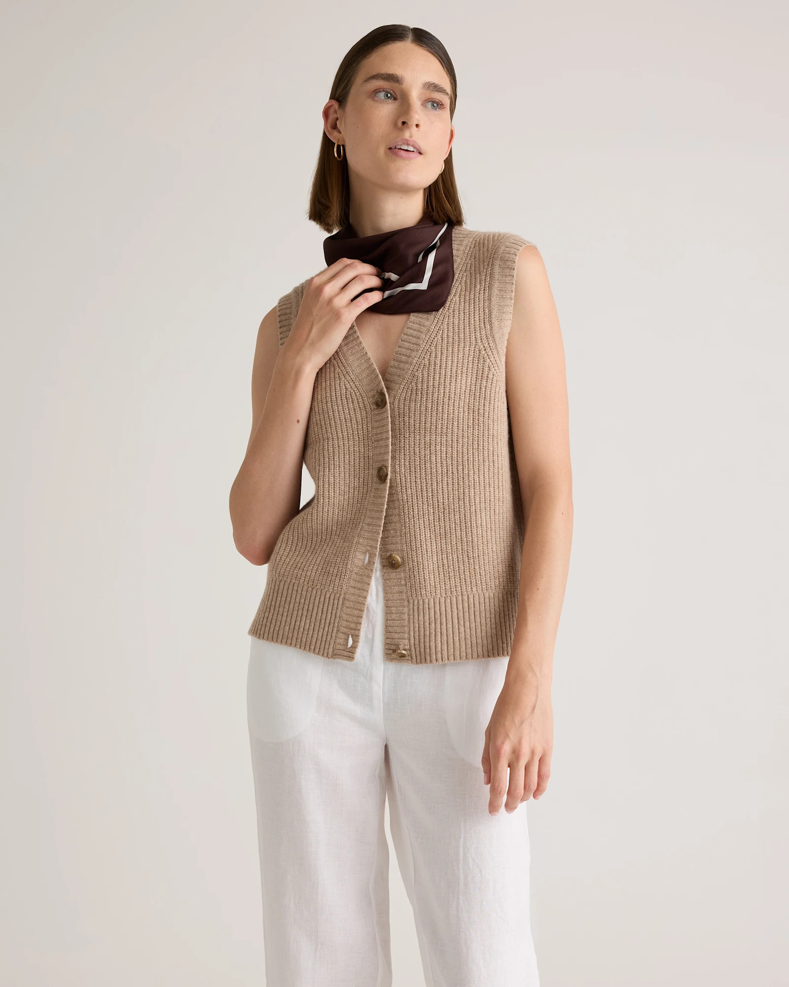 Mongolian Cashmere Fisherman Sweater Vest | Quince