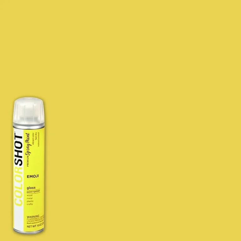 COLORSHOT Premium Gloss Emoji Spray Paint - 10 oz. - Yellow | Walmart (US)