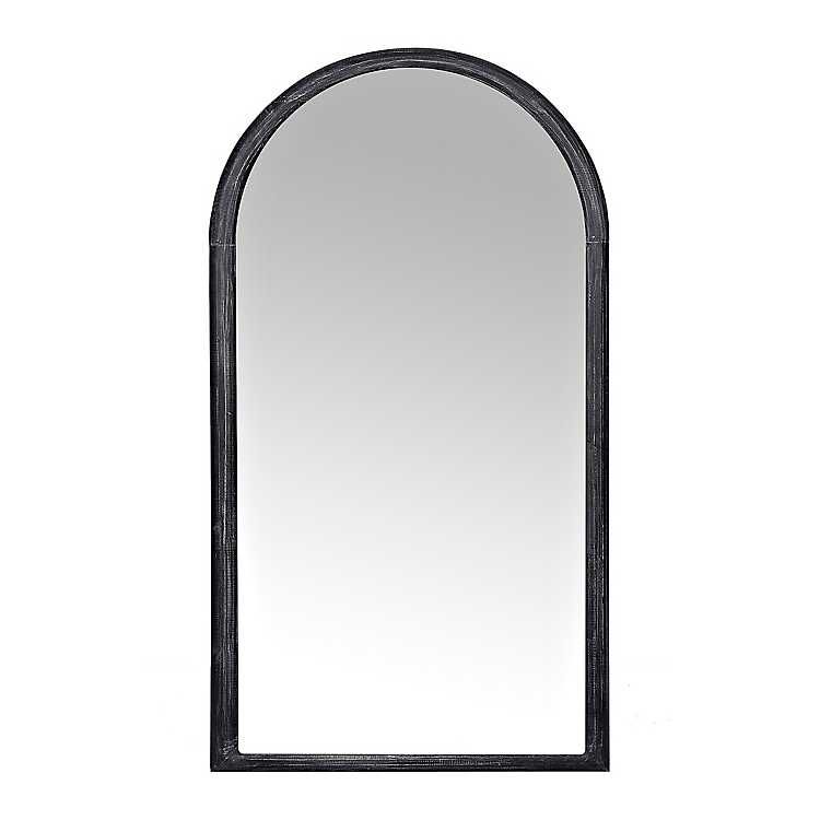 Black Rounded Arch Wall Mirror, 20x40 in. | Kirkland's Home