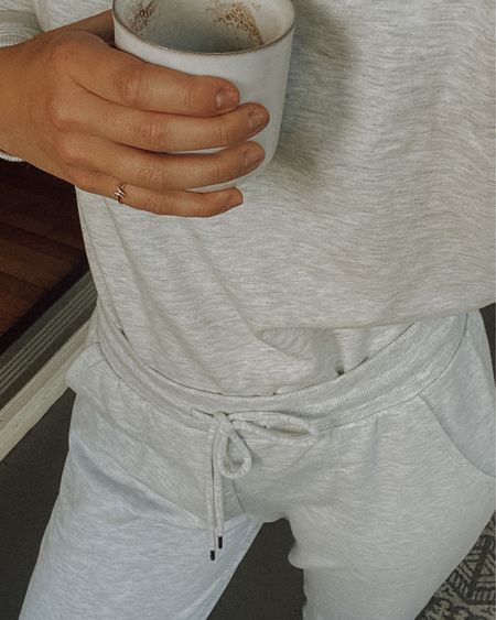 Loungewear, gold ring, mejuri ring, cute mugs, cb2, grey tracksuit, jogger pants, monochrome minimalist, cozy outfit, travel outfit 

#LTKhome #LTKunder50 #LTKstyletip